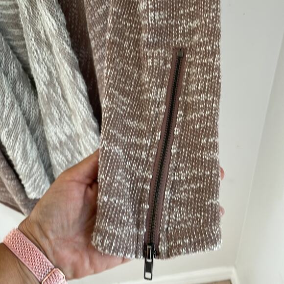 Free People Size Medium oversized open Front Cardigan Swing Sweater Brown - Picture 5 of 11